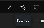 Plex Web settings icon